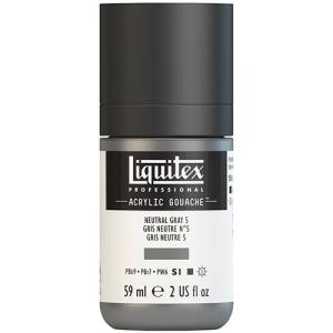 Liquitex Professional Acrylic Gouache Paint - (2oz/59ml) Neutral Gray 5