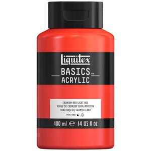 Liquitex Basics Acrylic Paint - (13.5oz/400ml) Cadmium Red Light Hue