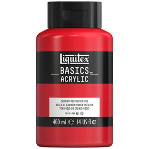 Liquitex Basics Acrylic Paint - (13.5oz/400ml) Cadmium Red Medium Hue