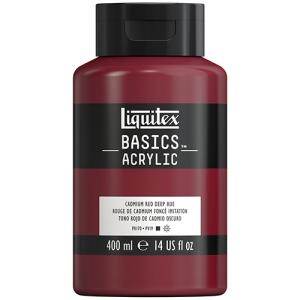 Liquitex Basics Acrylic Paint - (13.5oz/400ml) Cadmium Red Deep Hue