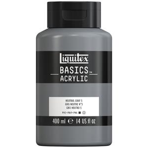 Liquitex Basics Acrylic Paint - (13.5oz/400ml) Neutral Gray Value 5