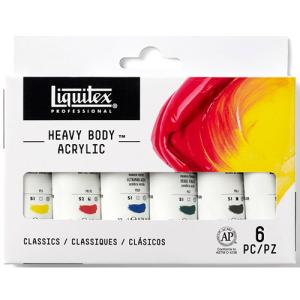Liquitex Professional Heavy Body Acrylic Paint Set (.75oz/22ml) - (6 Pack) Classics