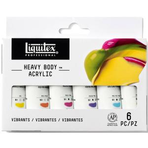Liquitex Professional Heavy Body Acrylic Paint Set (.75oz/22ml) - (6 Pack) Vibrants