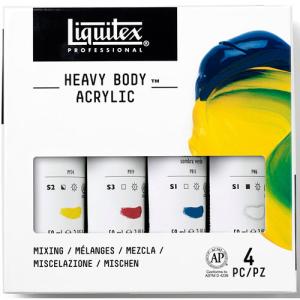 Liquitex Professional Heavy Body Acrylic Paint Set (2oz/59ml) - (4 Pack) Mixing