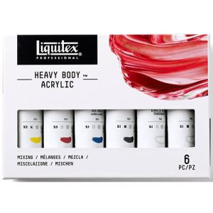 Liquitex Professional Heavy Body Acrylic Paint Set (2oz/59ml) - (6 Pack) Mixing