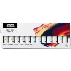 Liquitex Professional Heavy Body Acrylic Paint Set (2oz/59ml) - (12 Pack) Classics