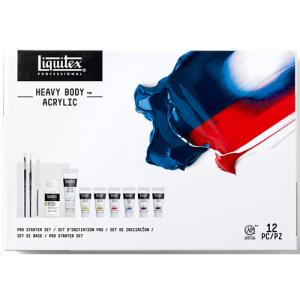 Liquitex Professional Heavy Body Acrylic Paint Starter Set - (12 Pieces) Pro Starter Set