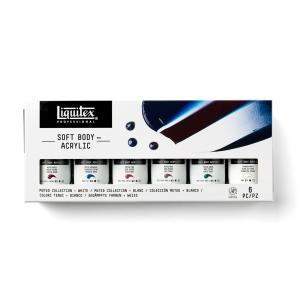 Liquitex Professional Soft Body Acrylic Set (2oz/59ml) - (6 Pack) Muted Collection + White