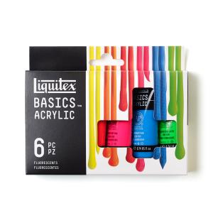 Liquitex Basics Acrylic Tube Set (0.7oz/22ml) - (6 Piece) Fluorescents