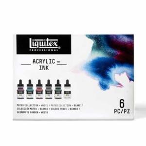 Liquitex Professional Acrylic Ink Set (1oz/30ml)  (6 Pack) Essentials Muted Collection