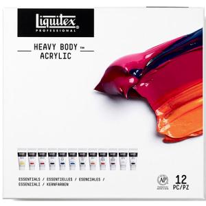 Liquitex Professional Heavy Body Acrylic Paint Set (.75oz/22ml) - (12 Pack) Essentials