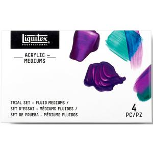 Liquitex Professional Acrylic Mediums Trial Set (2oz/59ml) - (4 Pack) Fluid Mediums