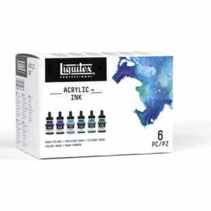 Liquitex Professional Acrylic Ink (1oz/30ml)  (6 Pack) Aqua Collection