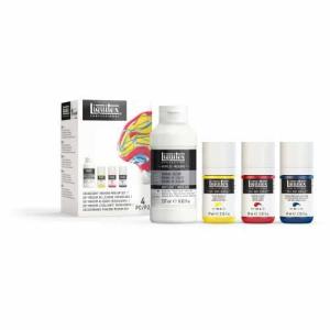 Liquitex Pouring Medium & Soft Body Acrylic Set- Iridescent