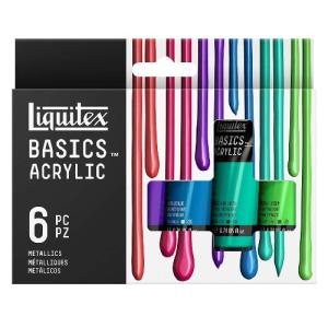 Liquitex Basics Acrylic Set (.74oz/22ml) - (6 Pieces) Metallics  3699479