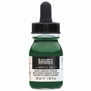 Liquitex Professional Acrylic Ink - (1oz/30ml) Hooker's Green Hue Permanent
