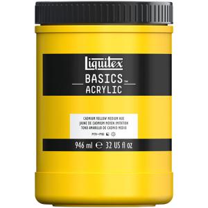 Liquitex Basics Acrylic Paint - (32oz/946ml) Cadmium Yellow Medium Hue