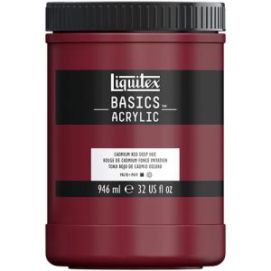 Liquitex Basics Acrylic Paint - (32oz/946ml) Cadmium Red Deep Hue