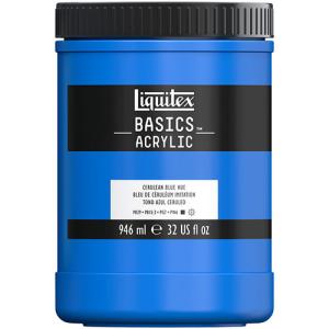 Liquitex Basics Acrylic Paint - (32oz/946ml) Cerulean Blue Hue
