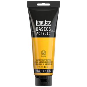 Liquitex Basics Acrylic Paint - (8.5oz/250ml) Cadmium Yellow Deep Hue