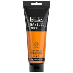 Liquitex Basics Acrylic Paint - (8.5oz/250ml) Cadmium Orange Hue