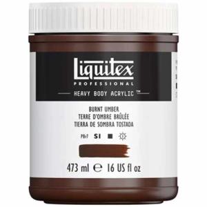 Liquitex Professional Heavy Body Acrylic Paint - (16oz/473ml) Burnt Umber