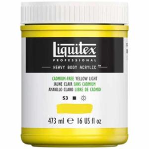 Liquitex Professional Heavy Body Acrylic Paint - (16oz/473ml) Cadmium-Free Yellow Light