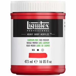 Liquitex Professional Heavy Body Acrylic Paint - (16oz/473ml) Cadmium-Free Red Medium