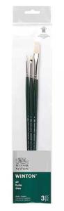 Winsor & Newton Winton Hog Bristle Long Handle Brush Set#2 -3PK