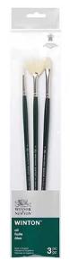 Winsor & Newton Winton Hog Bristle Long Handle Brush Set#3 -3PK
