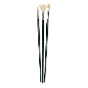 Winsor & Newton Winton Hog Bristle Long Handle Brush Set 5PK WN5990611