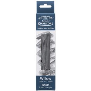 Winsor & Newton Artists' Willow Charcoal Sticks - (12 Pack) Thick