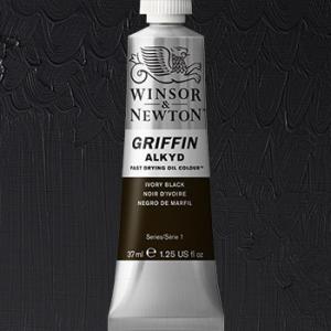 Winsor & Newton Griffin Alkyd Oil Paint - (1.25oz/37ml) Ivory Black
