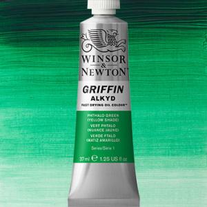 Winsor & Newton Griffin Alkyd Oil Paint - (1.25oz/37ml) Phthalo Green (Yellow Shade)