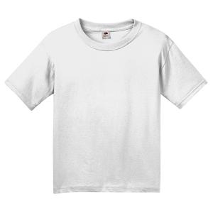 White Cotton Unisex T-Shirt - Youth Small