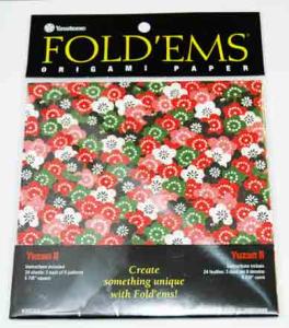 Yasutomo Fold'Ems Origami Paper 5 7/8" - (24 Sheets, 8 designs) Yuzen II