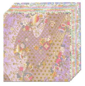 Yasutomo Origami Paper 5 7/8" - (10 Sheets, Assorted Designs) Yuzen Pastels