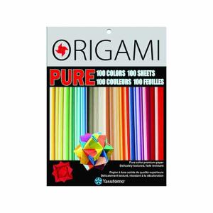 Yasutomo Pure Color Origami Sheets 5 7/8"- 100 Assorted Colors 100 Sheets