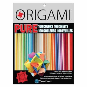 Yasutomo Pure Color Origami Mini Sheets 3"-100 Assorted Colors 100 Sheets