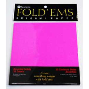 Yasutomo Brilliant Colored Origami Paper 5 7/8" - (35 Sheets, 35 Colors) Assorted Colors