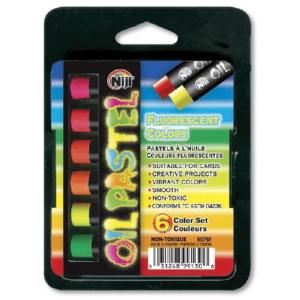 Yasutomo NIJI Oil Pastels Fluorescent Colors- 6pc