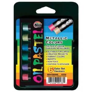 Yasutomo NIJI Oil Pastels Metallic Colors- 6pc