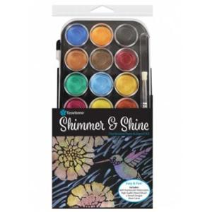 Yasutomo Niji Shimmer & Shine Pearlescent Paint & Stencil Kit